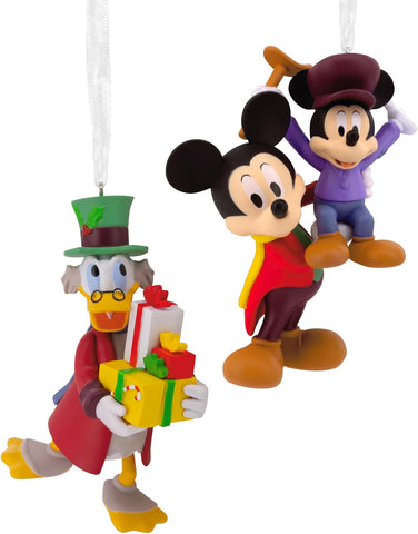 Hallmark Disney Christmas Ornament (Mickey's Christmas Carol) Set of 2