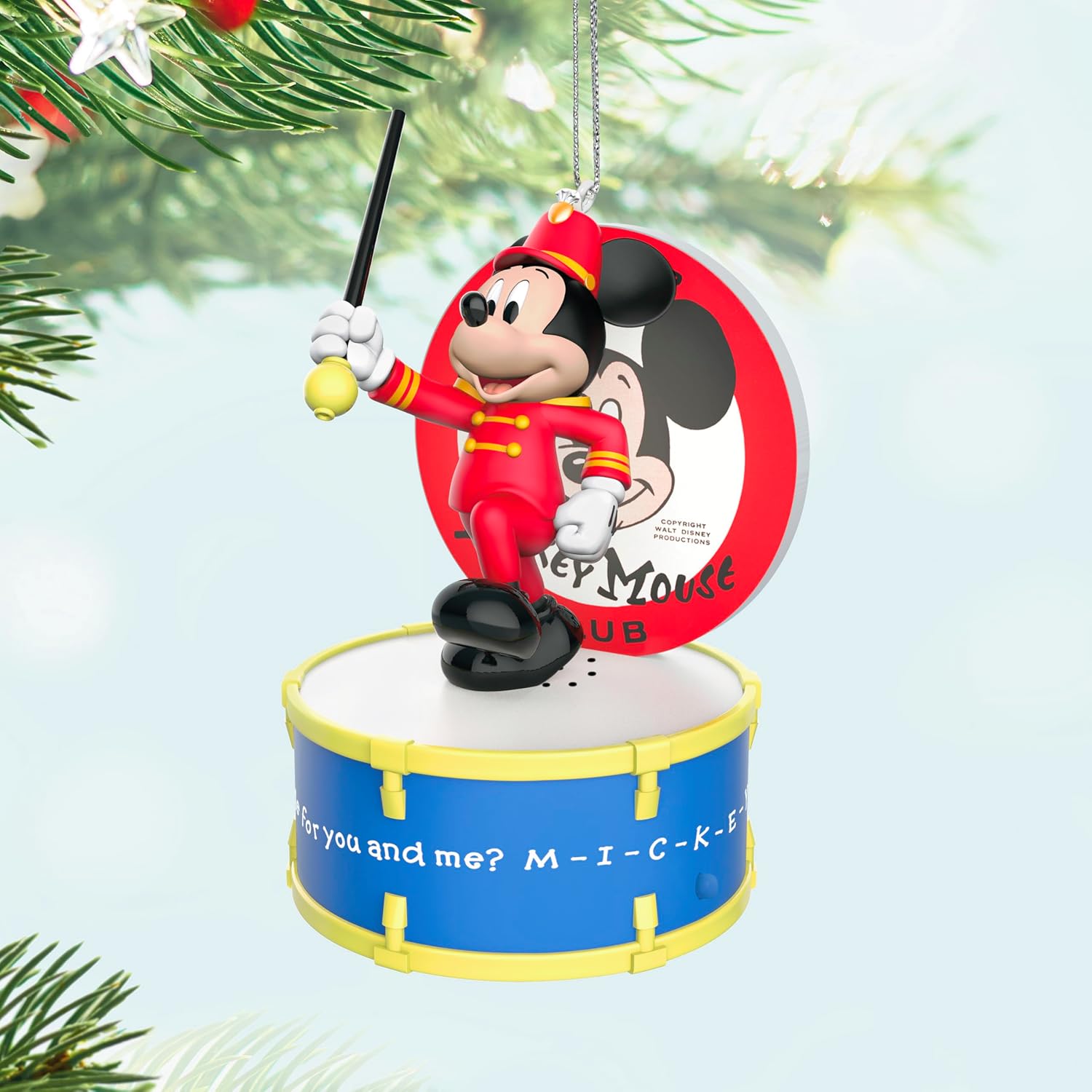 Hallmark Keepsake Disney Christmas Ornament, The Mickey Mouse Club 70 Years of Music and Fun Musical with Light, Gifts for Disney Fans