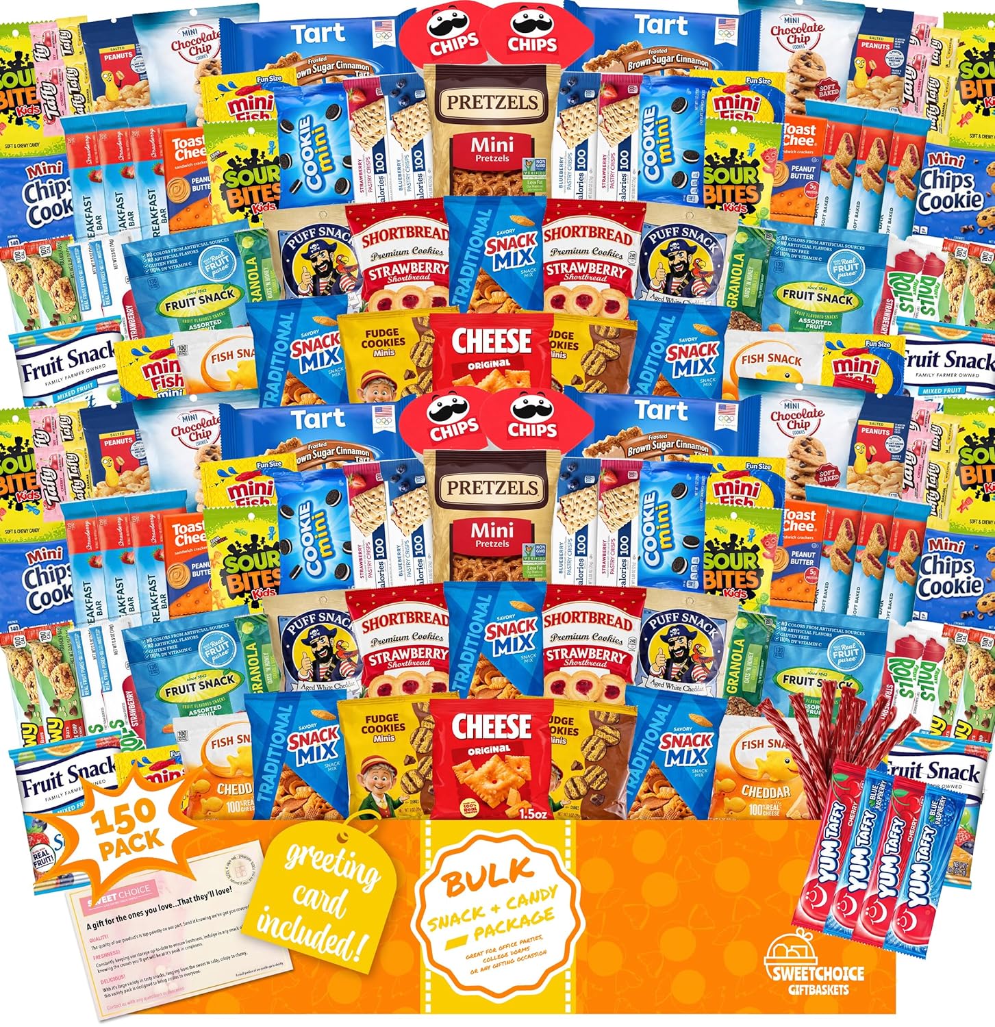 Bulk Snacks Variety Pack for Adults, Kids & Teens (150 Count)