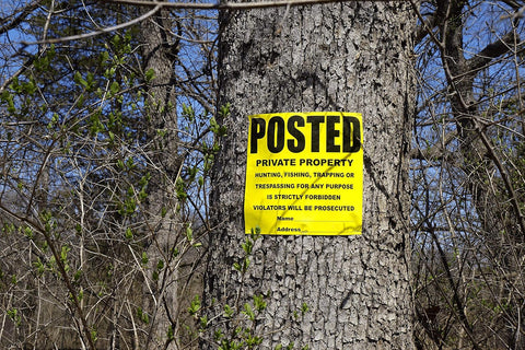 200 WristCo Custom Posted Yellow Private Property Signs - 11" x 11"