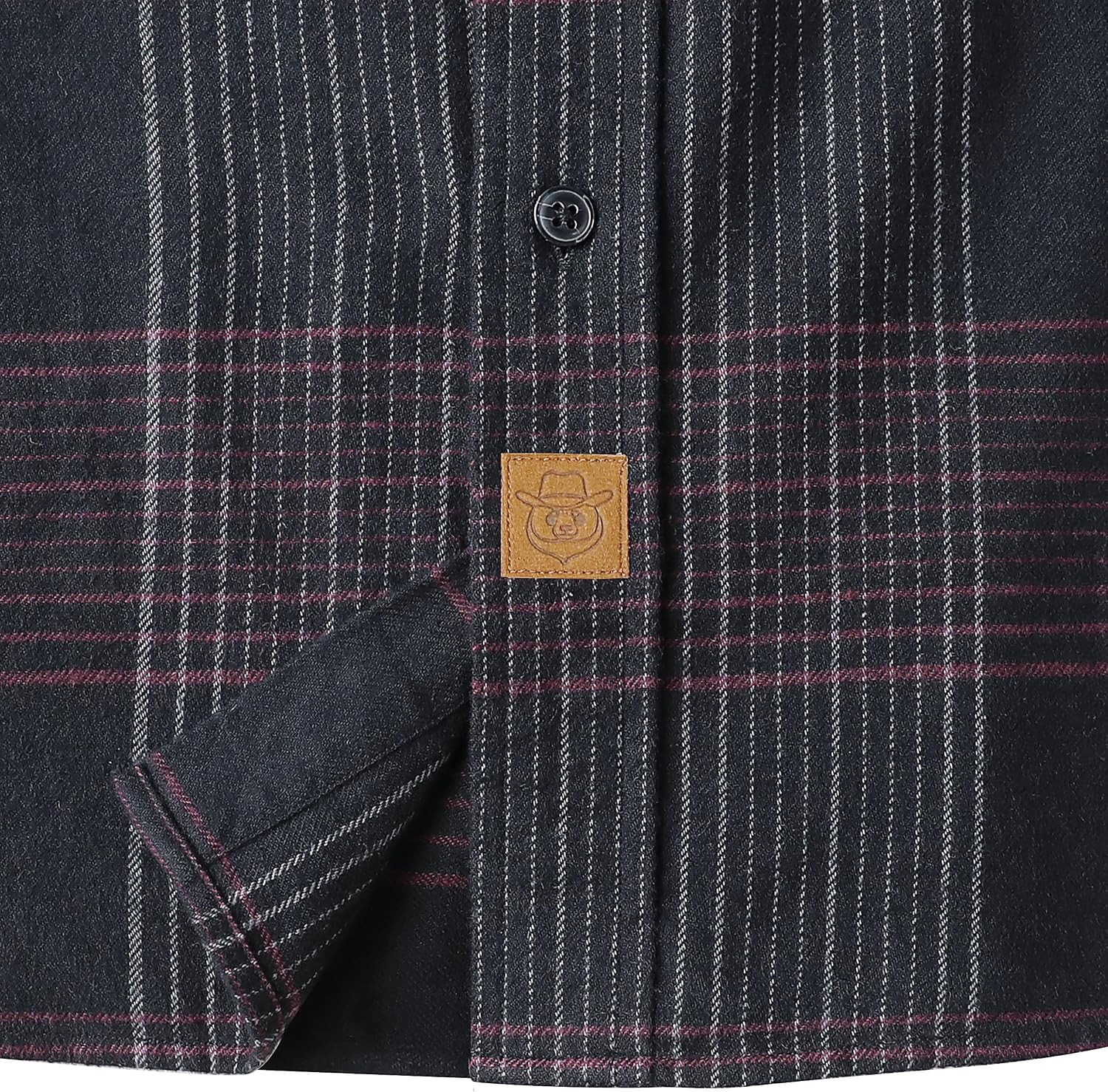 Dubinik® 6 oz Flannel Shirt for Men Cotton Casual Button Down Long Sleeve