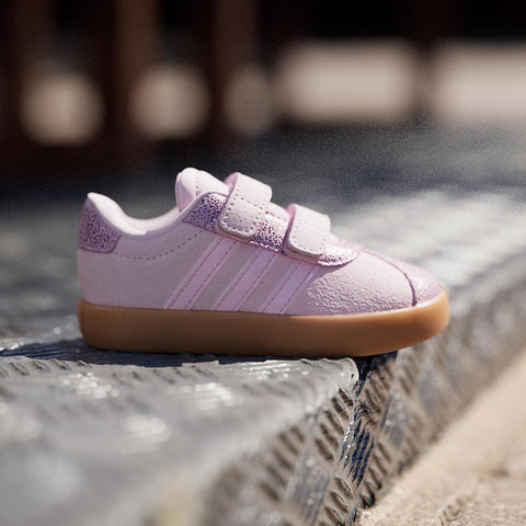 adidas Boys Vl Court 3.0 Sneakers Shoes Casual - Pink, White