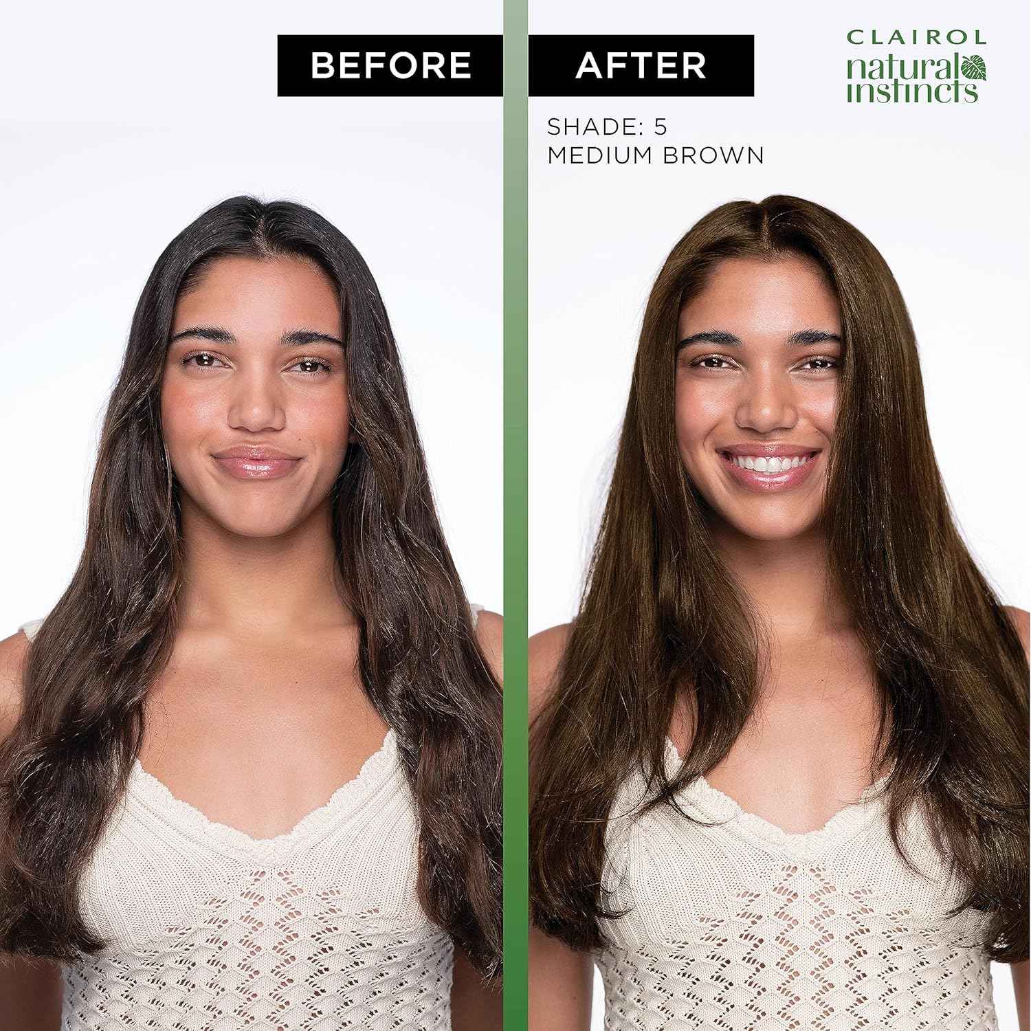 Clairol Natural Instincts Demi-Permanent Hair Dye, 5A Medium Cool Brown | Ammonia‑Free, Vegan Hair Color with Coconut Oil & Aloe Vera | Pack of 3
