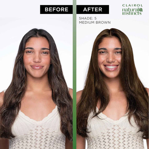 Clairol Natural Instincts Demi-Permanent Hair Dye, 5A Medium Cool Brown | Ammonia‑Free, Vegan Hair Color with Coconut Oil & Aloe Vera | Pack of 3