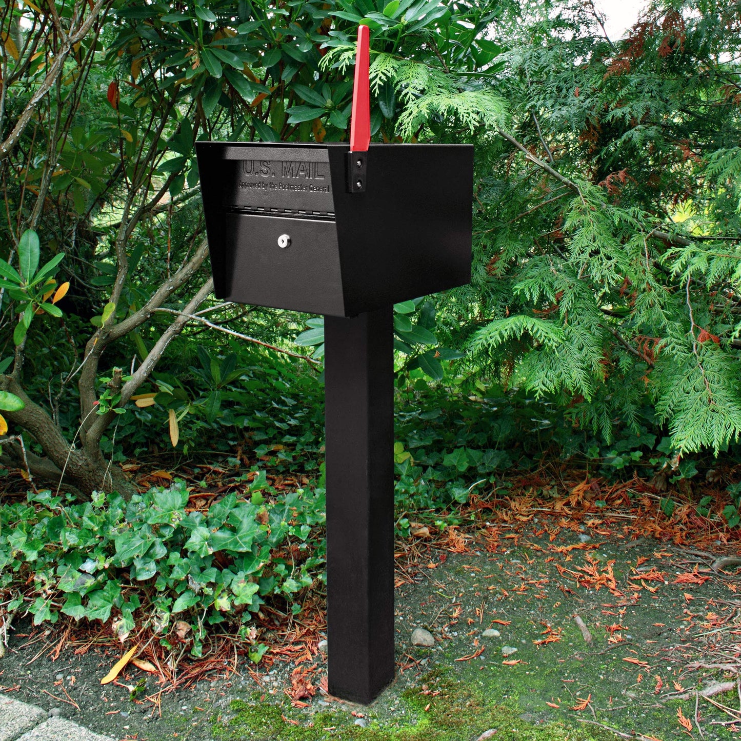 Mail Boss 7121, Black In-Ground Mounting Post, 43 x 4 x 4 inches, for Use with Mailbox