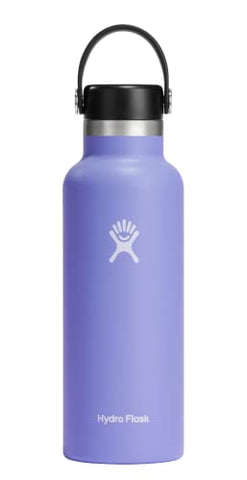 Hydro Flask 18 oz Standard Mouth with Flex Cap Stainless Steel Reusable Water Bottle Lupine -Â Vacuum Insulated, Dishwasher Safe, BPA-Free, Non-Toxic