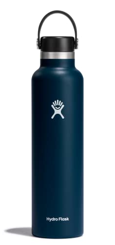 Hydro Flask 24 Oz Standard Mouth with Flex Cap or Flex Straw Lid - Insulated Water Bottle