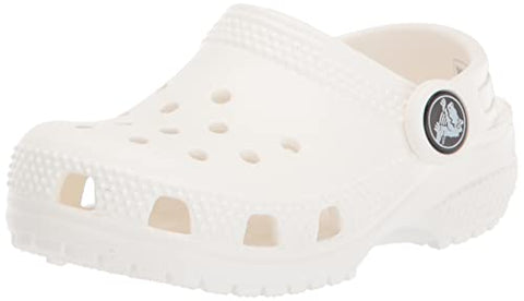 Crocs Kids' Classic Clog , White/White, 7 Toddler