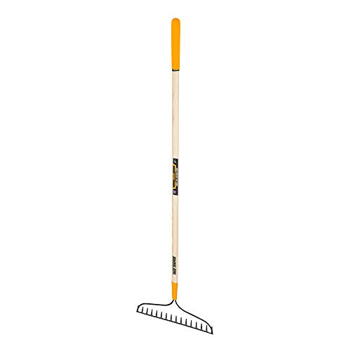 True Temper 2811600 Steel 16-Tine Bow Rake with 57 in. Hardwood Handle with Cushion Grip, 16 inch