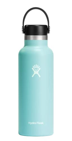 Hydro Flask 18 oz Standard Mouth with Flex Cap Stainless Steel Reusable Water Bottle Dew -Â Vacuum Insulated, Dishwasher Safe, BPA-Free, Non-Toxic