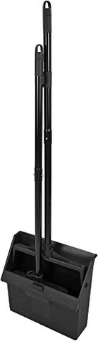 CFS Duo-Pan Plastic Lobby Pan and Duo-Sweep Broom Combo, 36" Overall Length x 11-51/64" Width, Black