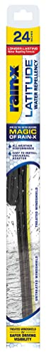 Rain-X 5079280-2 Latitude 2-In-1 Water Repellent Wiper Blades, 24 Inch Windshield Wipers (Pack Of 1), Automotive Replacement Windshield Wiper Blades With Patented Rain-X Water Repellency Formula