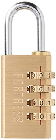 Master Lock Fortress Padlock, Set Your Own Combination Luggage Lock, 1-3/16 in. Wide, 627D