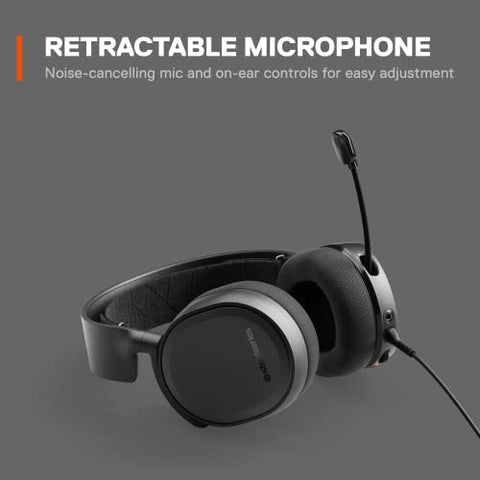 SteelSeries Arctis 3 - All-Platform Gaming Headset - for PC, PlayStation 5, Xbox One, Nintendo Switch - Black