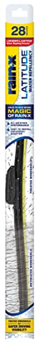Rain-X 5079282-2 Latitude 2-In-1 Water Repellent Wiper Blades, 28 Inch Windshield Wipers (Pack Of 1), Automotive Replacement Windshield Wiper Blades With Patented Rain-X Water Repellency Formula