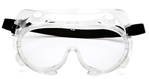 Pyramex Safety Chemical Splash Goggles, Black Strap, One Size (G204)