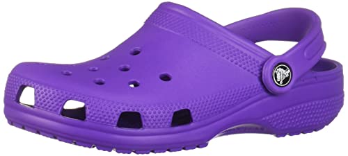 Crocs Unisex-Child Classic Clogs, Neon Purple, 1 Little Kid