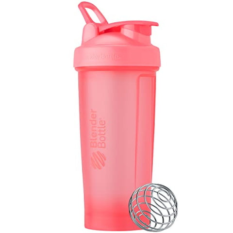 BlenderBottle Classic V2 Shaker Bottle Perfect for Protein Shakes and Pre Workout, 28-Ounce, Light Pink