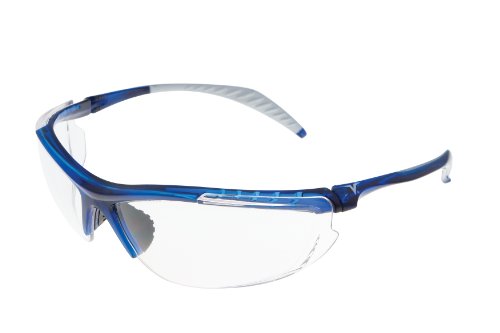 Encon Wraparound Veratti 307 Safety Glasses, Clear Lens, Translucent Blue Frame (Pack of 1)
