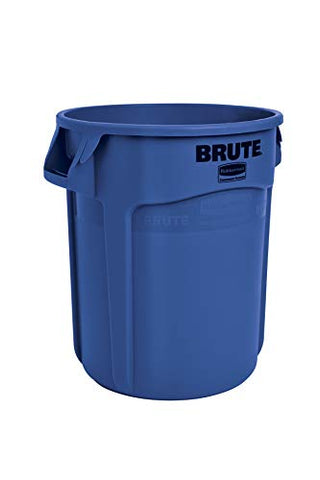 Rubbermaid Commercial Products FG262000BLUE BRUTE Heavy-Duty Round Trash/Garbage Can, 20-Gallon, Blue