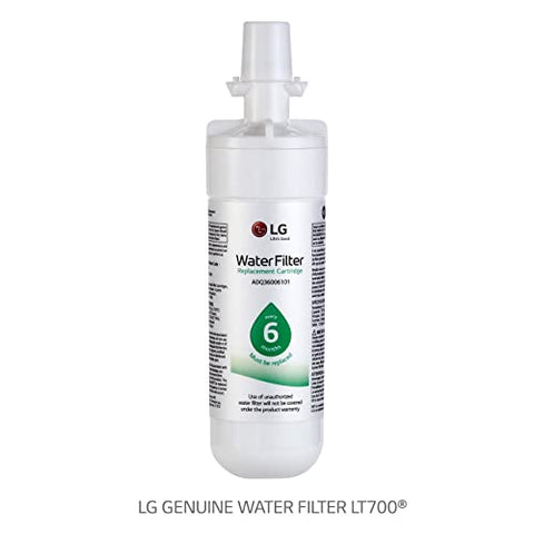 LG LT700P- 6 Month / 200 Gallon Capacity Replacement Refrigerator Water Filter (NSF42 and NSF53) ADQ36006101, ADQ36006113, ADQ75795103, or AGF80300702 , White , Single