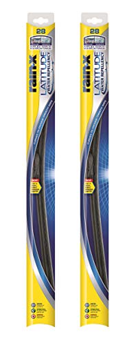 Rain-X 810168 Latitude 2-In-1 Water Repellent Wiper Blades, 28 Inch Windshield Wipers (Pack Of 2), Automotive Replacement Windshield Wiper Blades With Patented Rain-X Water Repellency Formula