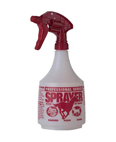 LITTLE GIANT Professional Spray Bottle (Red) All Purpose General Use Spray Bottle (32 oz.) (Item No. PS32RED)