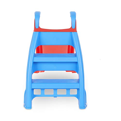 Little Tikes First Slide Toddler Slide, Easy Set Up Playset for Indoor Outdoor Backyard, Easy to Store, Safe Toy for Toddler, Slip And Slide For Kids (Red/Blue), 39.00''L x 18.00''W x 23.00''H