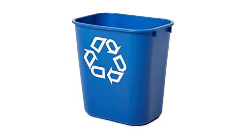 Wastebasket Recycling Medium 28 Qt/7 GAL Deskside Trash/Garbage Container/Bin, for Home/Office/Under Desk, Blue (FG295673BLUE)
