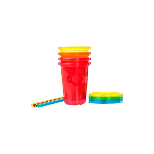 The First Years Take & Toss Straw Cup, Boy, 10 oz, Multicolor, 4 Count