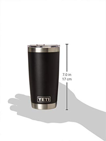 YETI Rambler 20 oz Stainless Steel Vacuum Insulated Tumbler with Lid, Black