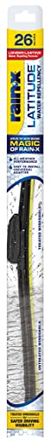 Rain-X 5079281-2 Latitude 2-In-1 Water Repellent Wiper Blades, 26 Inch Windshield Wipers (Pack Of 1), Automotive Replacement Windshield Wiper Blades With Patented Rain-X Water Repellency Formula