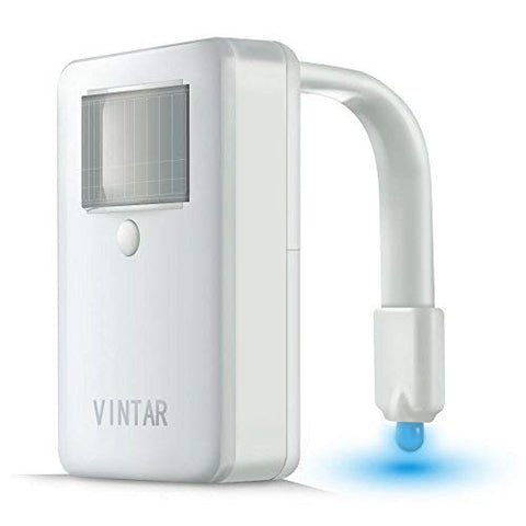 VINTAR 16-Color Motion Sensor LED Toilet Night Light,Toilet Bowl Lights,Cool Gadgets,5-Stage Dimmer, Light Detection