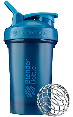 BlenderBottle Classic V2 Shaker Bottle Perfect for Protein Shakes and Pre Workout, 20-Ounce, Ocean Blue