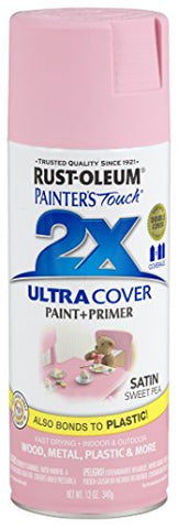 Rust-Oleum 249063 Painter's Touch 2X Ultra Cover Spray Paint, 12 oz, Satin Sweet Pea