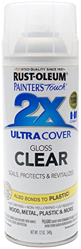 Rust-Oleum 249117 Painter's Touch 2X Ultra Cover Spray Paint, 12 oz, Gloss Clear