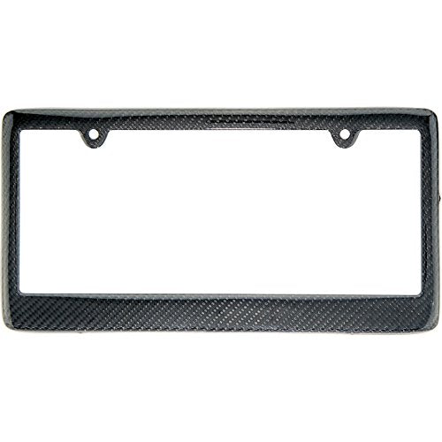 BLVD-LPF OBEY YOUR LUXURY Real 100% Glossy Black Carbon Fiber License Plate Frame TAG Cover FF