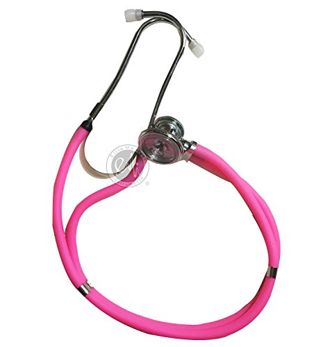 EMI Professional Deluxe Sprague Rappaport Dual Head Stethoscope - Hot Pink #112