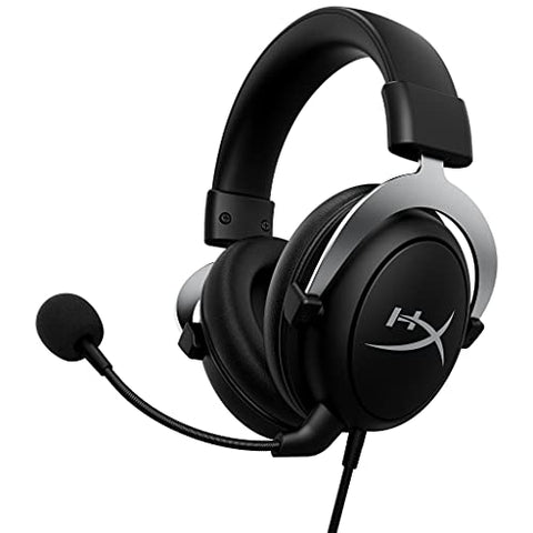 HyperX CloudX, Official Xbox Licensed Gaming Headset, Compatible with Xbox One and Xbox Series X|S, Memory Foam Ear Cushions, Detachable Noise-Cancelling Mic, in-line Audio Controls, Silver