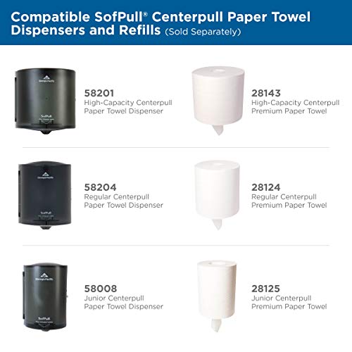 SofPull Regular Centerpull Premium Paper Towel by GP PRO (Georgia-Pacific), White, 28124, 324 Sheets Per Roll, 6 Rolls Per Case