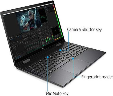 Newest HP Envy x360 2-in-1 15.6" FHD IPS Touch-Screen Laptop, 6 Core AMD Ryzen 5-4500U, Backlit Keyboard, Fingerprint Reader, Webcam, HDMI, USB-C, WiFi 6, Black, Windows 10 (16GB RAM | 1TB PCIe SSD)