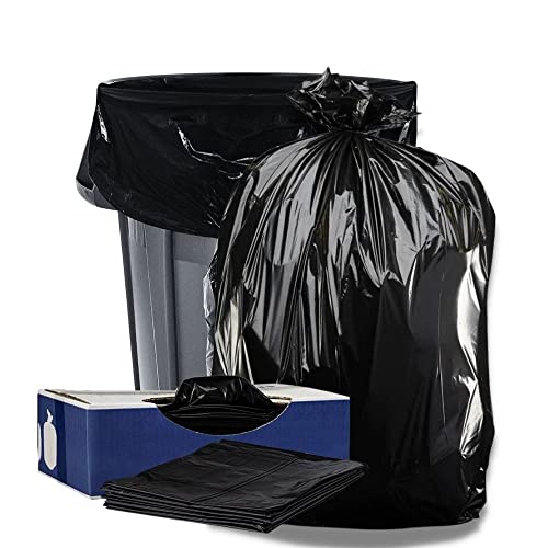 Plasticplace Contractor Trash 42 Gallon │ 3.0 Mil │ Black Heavy Duty Garbage Bag │ 33” x 48” (50 Count) (CON50)