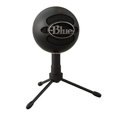 Blue Snowball iCE USB Microphone for PC, Mac, Gaming, Recording, Streaming, Podcasting, with Cardioid Condenser Mic Capsule, Adjustable Desktop Stand and USB cable, Plug 'n Play – Black