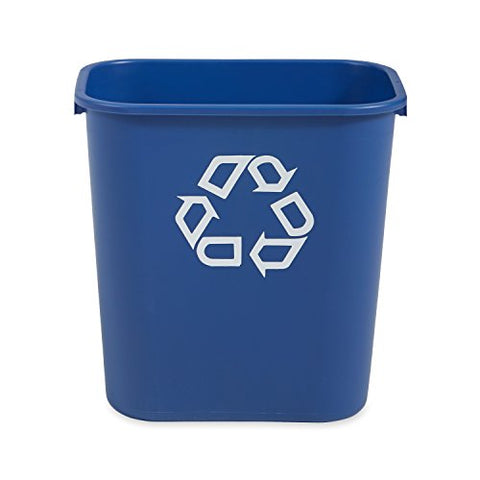 Wastebasket Recycling Medium 28 Qt/7 GAL Deskside Trash/Garbage Container/Bin, for Home/Office/Under Desk, Blue (FG295673BLUE)
