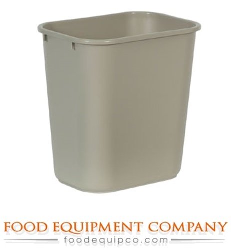 Rubbermaid Commercial Products Resin Wastebasket/Trash Can, 7-Gallon/28-Quart, Beige, Plastic, for Bedroom/Bathroom/Office, Fits Under Desk/Sink/Cabinmate, Pack of 12