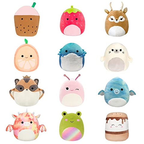 Squishmallows Official Kellytoy 8" Plush Mystery Pack - Styles Will Vary in Surprise Box That Includes Three 8" Plush