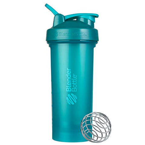 BlenderBottle Classic V2 Shaker Bottle Perfect for Protein Shakes and Pre Workout, 28-Ounce, Teal