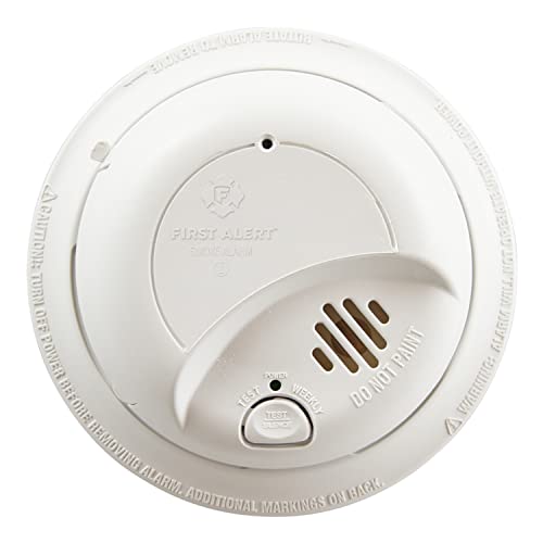 First Alert 9120B Smoke Detector, Hardwired Alarm with Battery Backup, 1-Pack