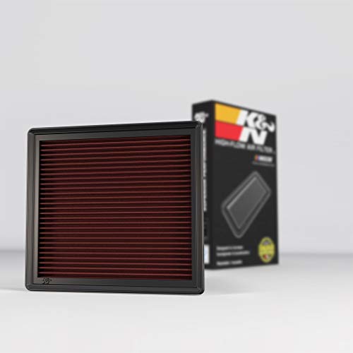 K&N Engine Air Filter: Increase Power & Towing, Washable, Premium, Replacement Air Filter: Compatible with 2010-2019 Jeep/Dodge SUV V6/V8 (Grand Cherokee, Durango), 33-2457