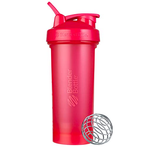 BlenderBottle Classic V2 Shaker Bottle Perfect for Protein Shakes and Pre Workout, 28-Ounce, Pink